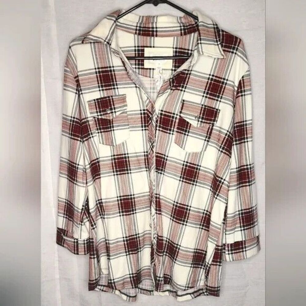 Market & Spruce Perrina Button Down Knit Top